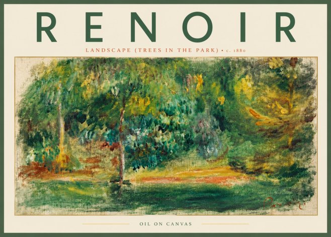 Renoir Landscape (Trees in the Park) No5 - Plakat