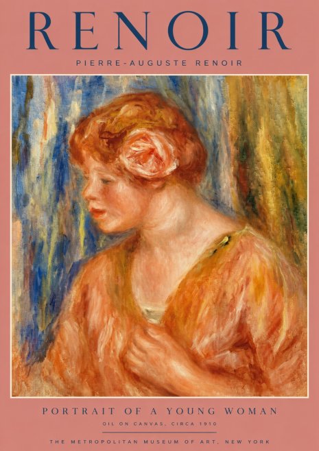 Renoir Portrait of a Young Woman I No2 - Plakat