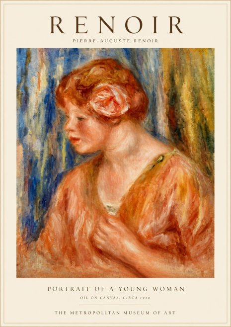 Renoir Portrait of a Young Woman I No3 - Plakat