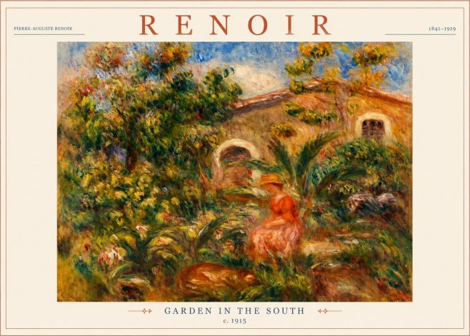 Renoir Garden in the South No3 - Plakat