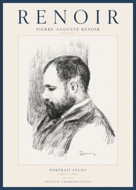 Renoir Portrait Study I No2 - Plakat