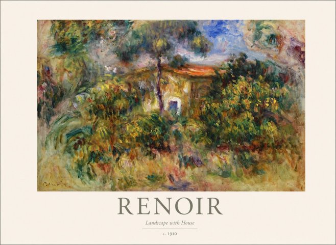 Renoir Landscape with House I No1 - Plakat