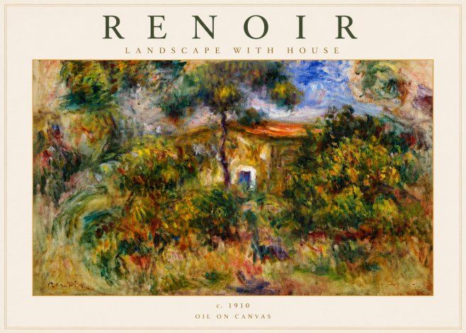Renoir Landscape with House I No4 - Plakat