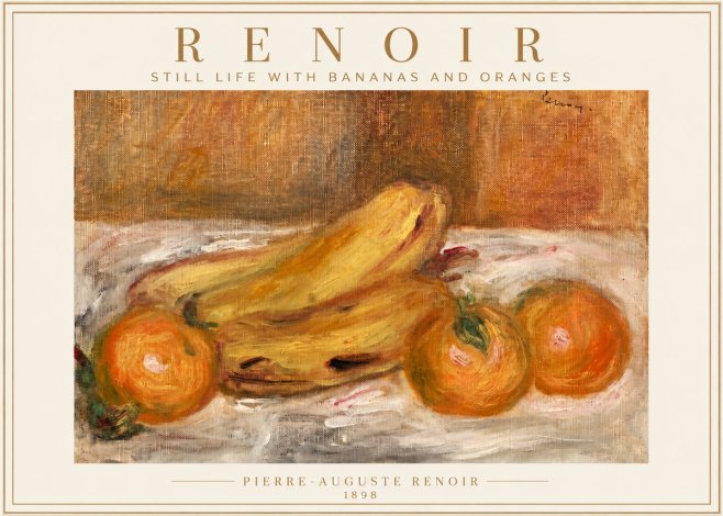 Renoir Still Life with Bananas and Oranges No4 - Plakat