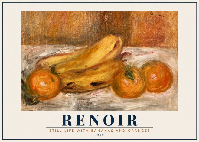 Renoir Still Life with Bananas and Oranges No5 - Plakat