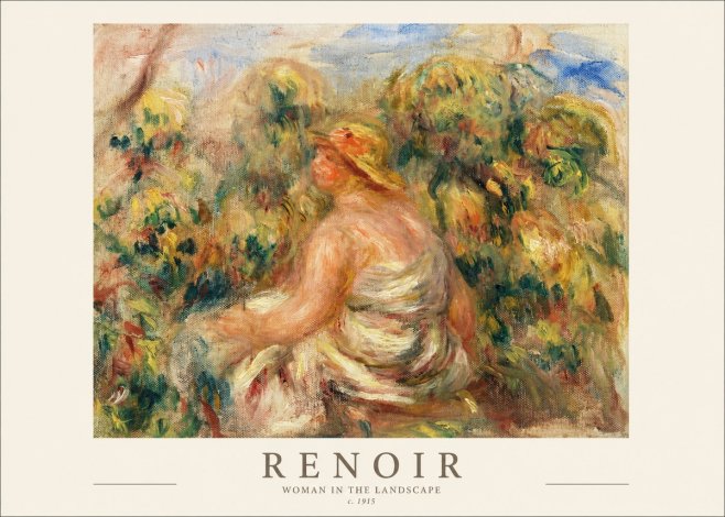 Renoir Woman in a Garden (Study) No2 - Plakat