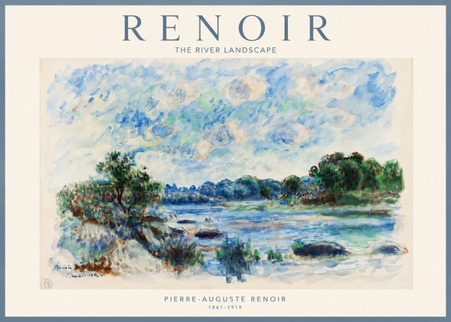 Renoir The River Landscape No3 - Plakat