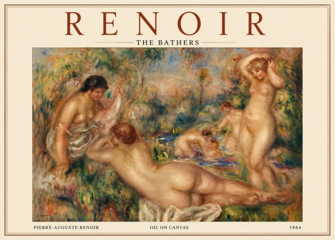 Renoir The Bathers I No3 - Plakat