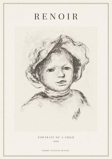 Renoir Portrait of a Child II No1 - Plakat