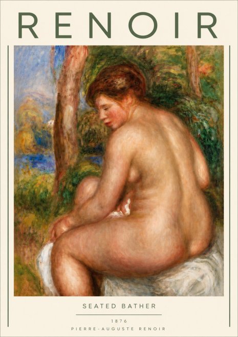 Renoir Seated Bather No4 - Plakat
