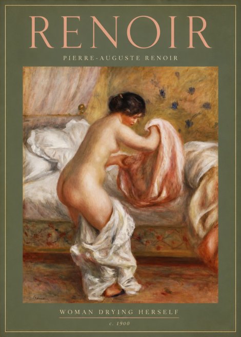 Renoir Woman Drying Herself No2 - Plakat