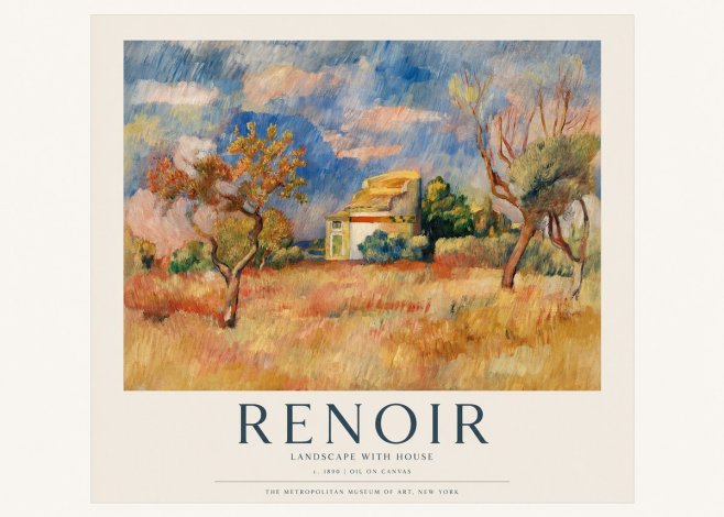 Renoir Landscape with House III No1 - Plakat