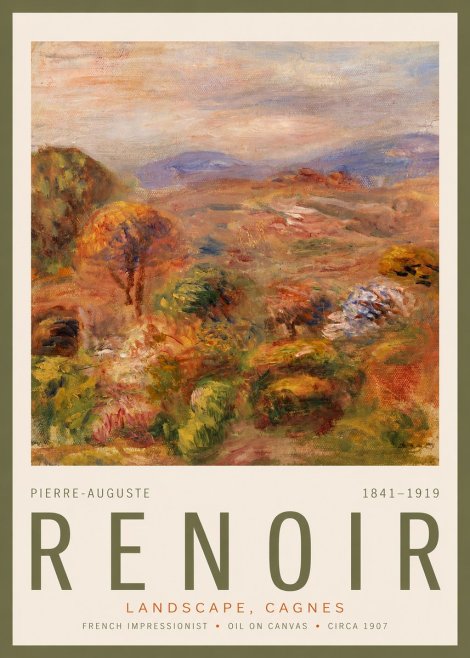 Renoir Landscape, Cagnes No2 - Plakat