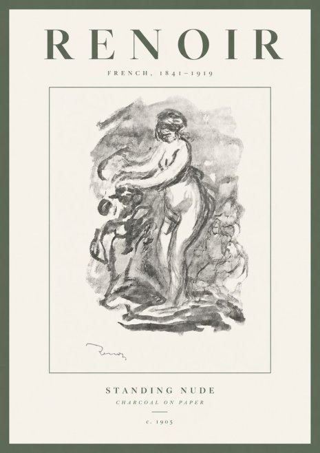 Renoir Standing Nude No3 - Plakat