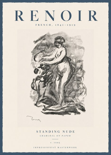 Renoir Standing Nude No6 - Plakat