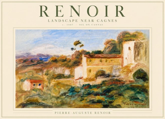 Renoir Landscape Near Cagnes No3 - Plakat