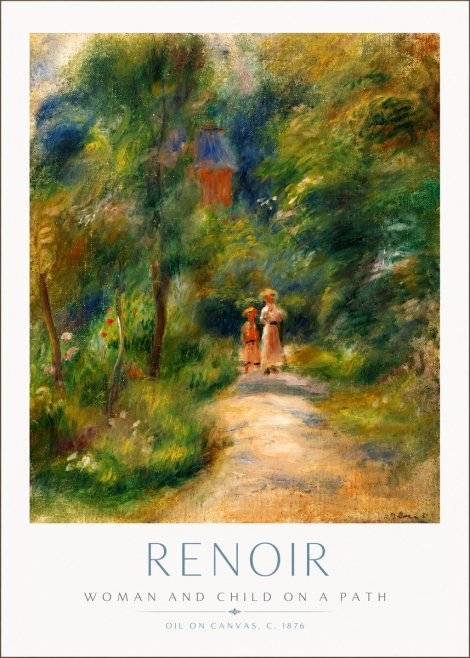 Renoir Woman and Child in a Landscape II No3 - Plakat
