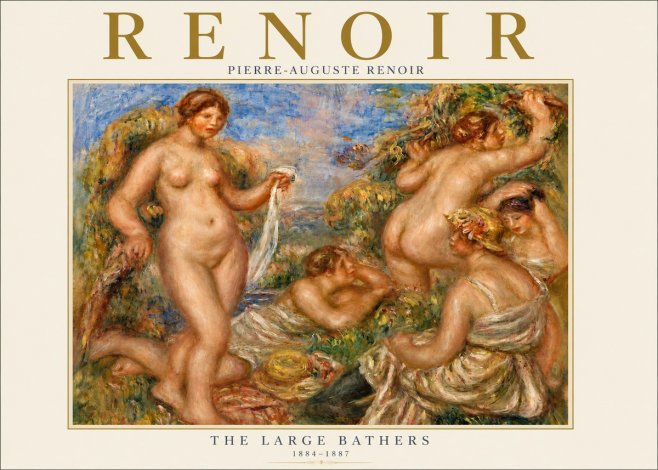 Renoir The Large Bathers No4 - Plakat