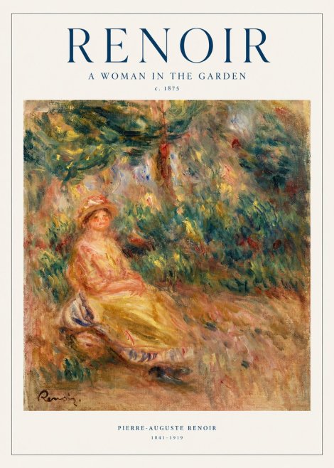 Renoir A Woman in the Garden No1 - Plakat