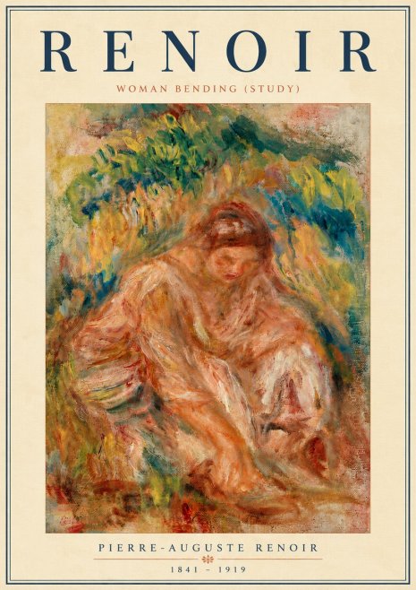 Renoir Woman Bending (Study) No6 - Plakat