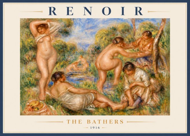 Renoir The Bathers No6 - Plakat