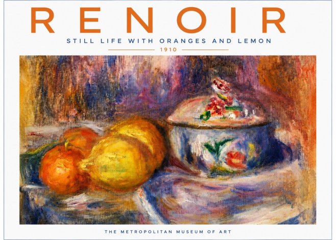 Renoir Still Life with Oranges and Lemon No2 - Plakat