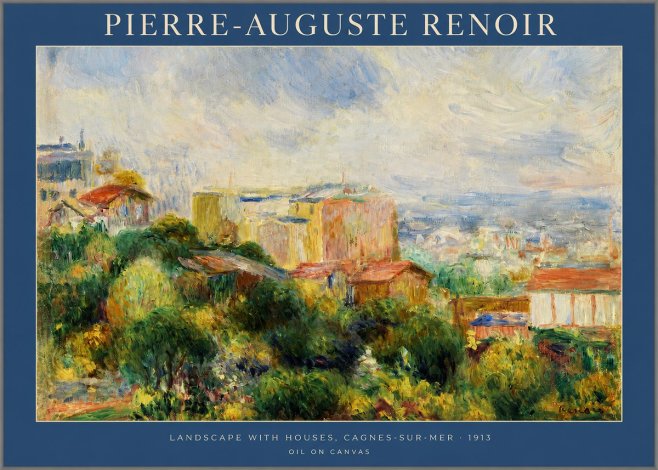Renoir View of Cagnes No2 - Plakat