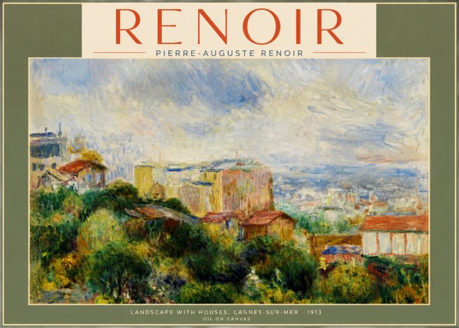 Renoir View of Cagnes No4 - Plakat