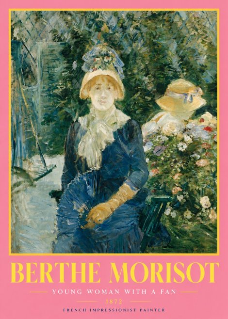Berthe Morisot Young Woman with a Fan I No4 - Plakat