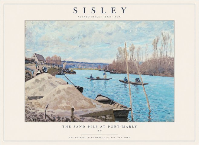 Sisley The Sand Pile at Port-marly No1 - Plakat