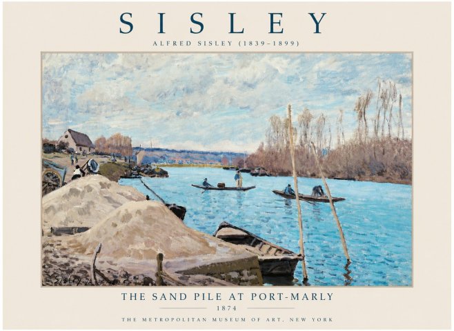 Sisley The Sand Pile at Port-marly No3 - Plakat