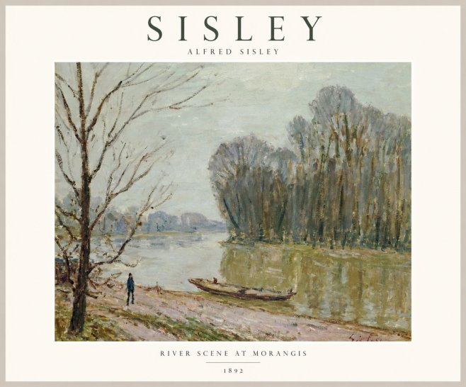 Sisley River Scene at Morangis No1 - Plakat
