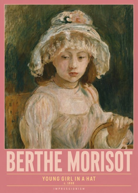 Berthe Morisot Young Girl in a Hat No2 - Plakat