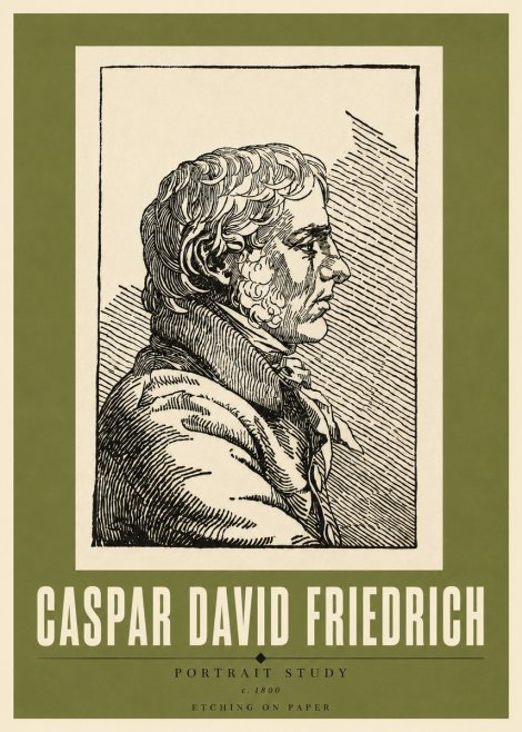 Caspar David Friedrich Portrait Study No5 - Plakat