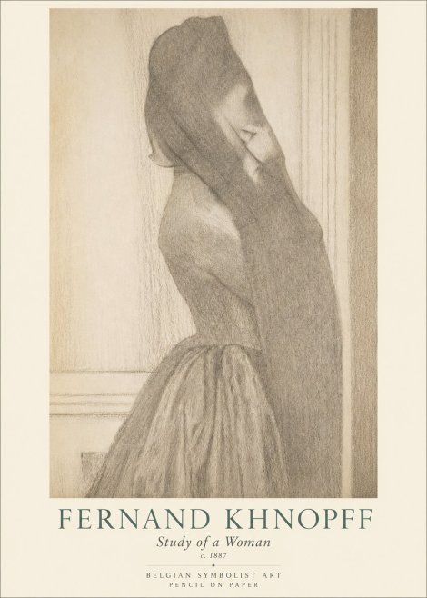 Fernand Khnopff Study of a Woman No1 - Plakat