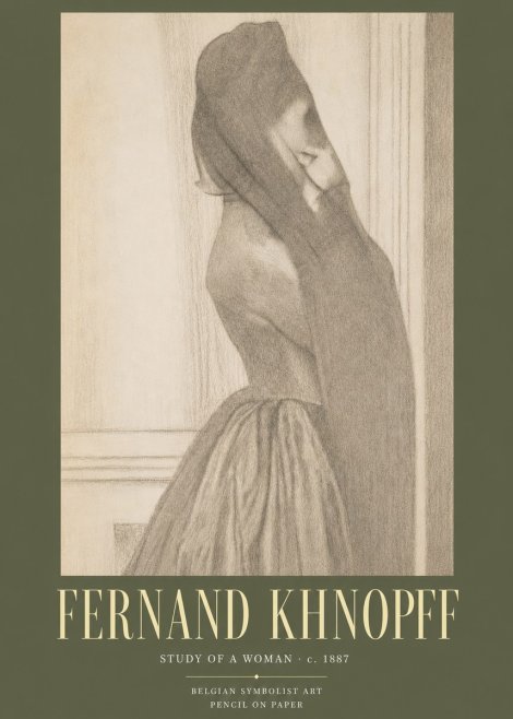 Fernand Khnopff Study of a Woman No3 - Plakat