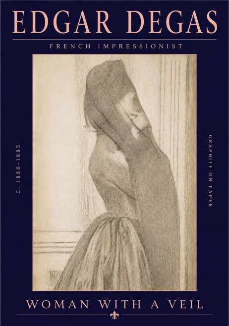 Edgar Degas Woman with a Veil No5 - Plakat