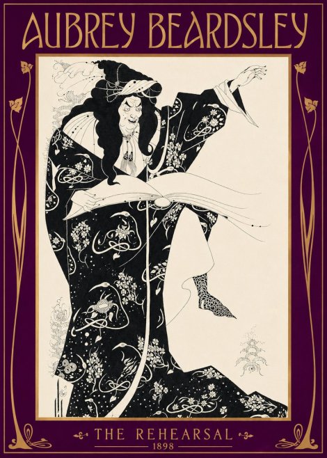 Aubrey Beardsley The Rehearsal No2 - Plakat