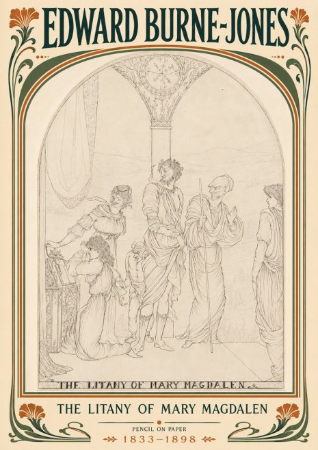 Edward Burne-Jones The Litany of Mary Magdalen No5 - Plakat