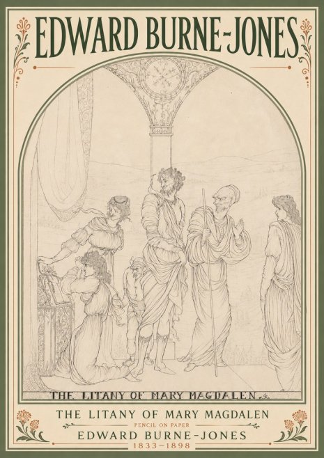 Edward Burne-Jones The Litany of Mary Magdalen No6 - Plakat