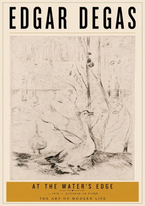 Edgar Degas At the Water's Edge No6 - Plakat