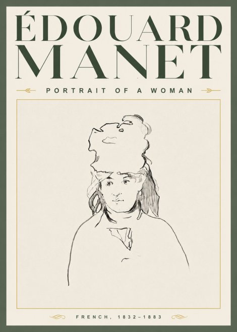 Édouard Manet Portrait of a Woman No3 - Plakat