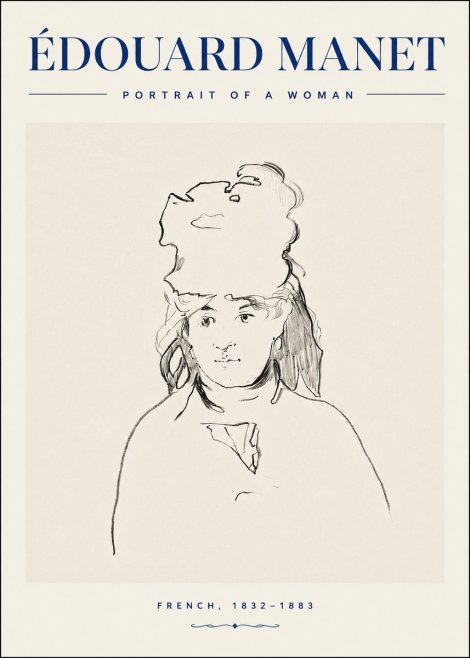 Édouard Manet Portrait of a Woman No4 - Plakat