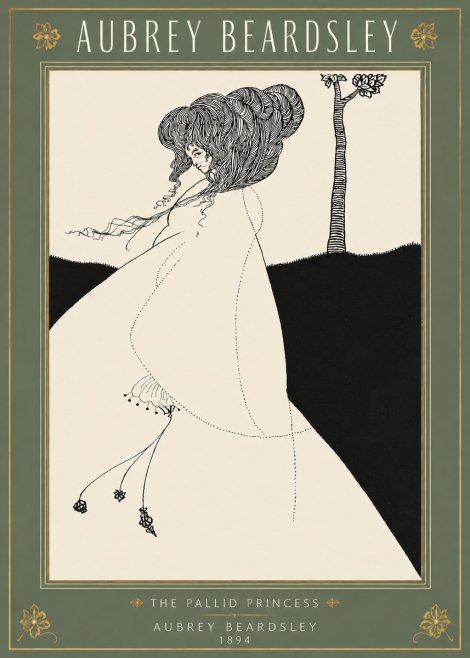 Aubrey Beardsley The Pallid Princess No3 - Plakat