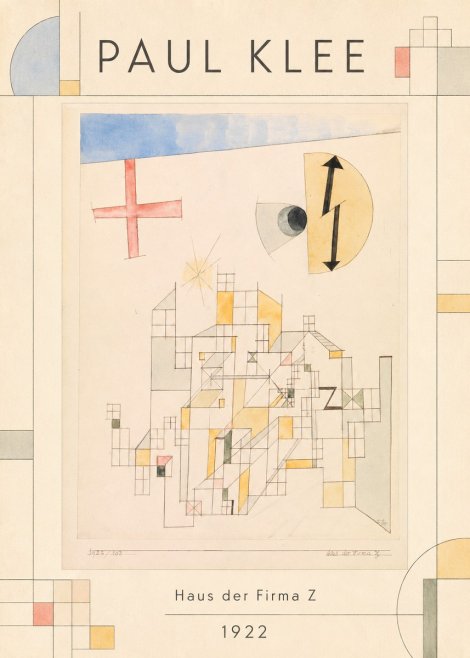 Paul Klee Haus Der Firma Z No1 - Plakat
