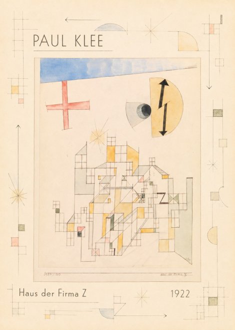 Paul Klee Haus Der Firma Z No5 - Plakat