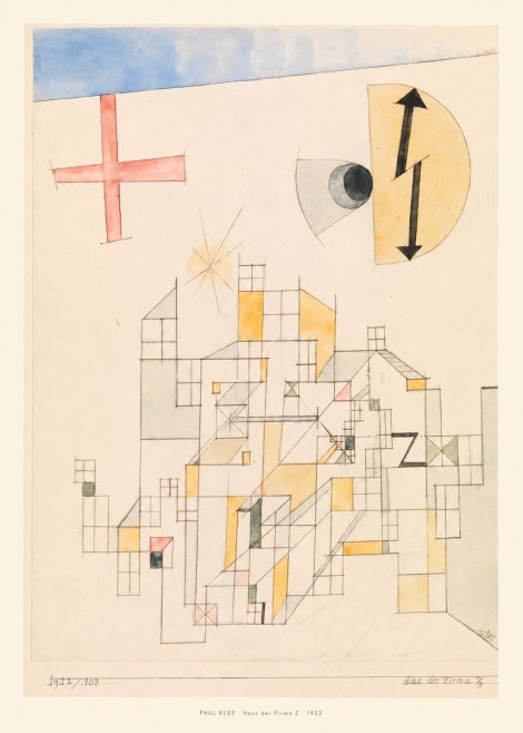 Paul Klee Haus Der Firma Z No6 - Plakat