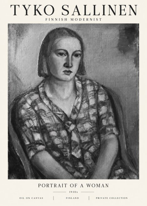 Tyko Sallinen Portrait of a Woman I No1 - Plakat