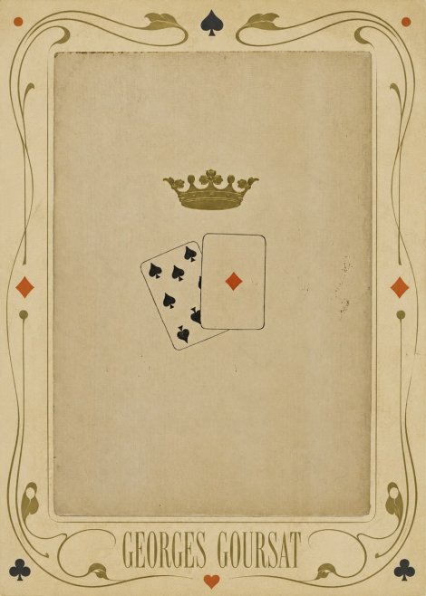Georges Goursat Crown and Playing Cards No5 - Plakat