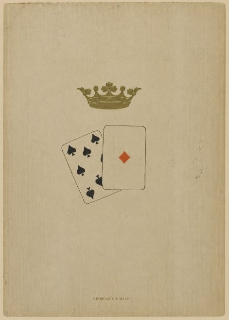 Georges Goursat Crown and Playing Cards No6 - Plakat